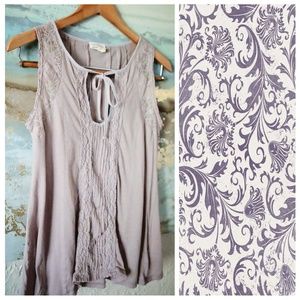 Anthropologie lavender top